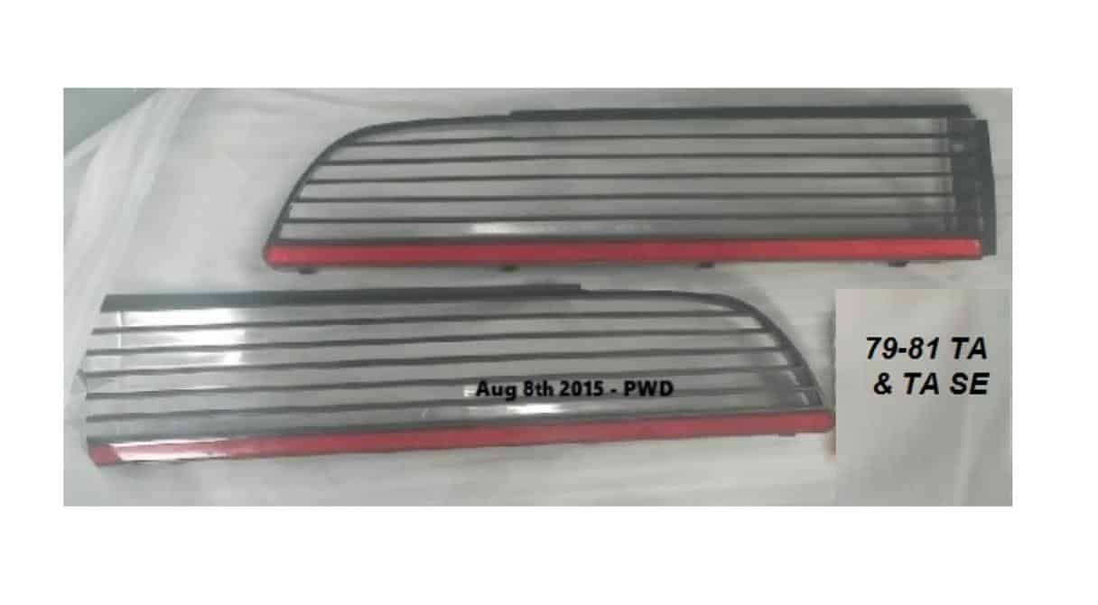 Tail Lamp Lens Set: 79-81 Firebird - 79-81TA & SE (2nds)